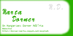 marta dorner business card